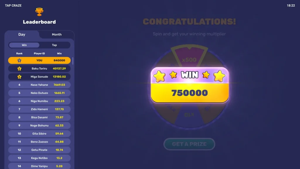 Win Tap Craze